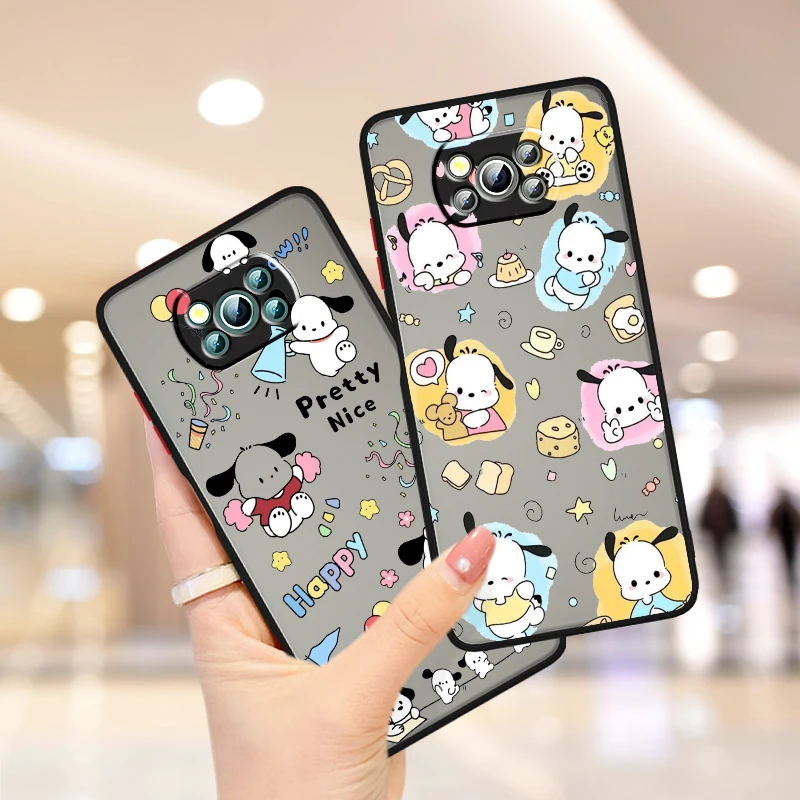 Sanrio Pacha Dog Cute Cartoon Frosted Translucent For Xiaomi Mi Poco X5 X4 X3 M6 M5S M5 M4 M3 F5 F4 F3 F6 Pro 5G Back