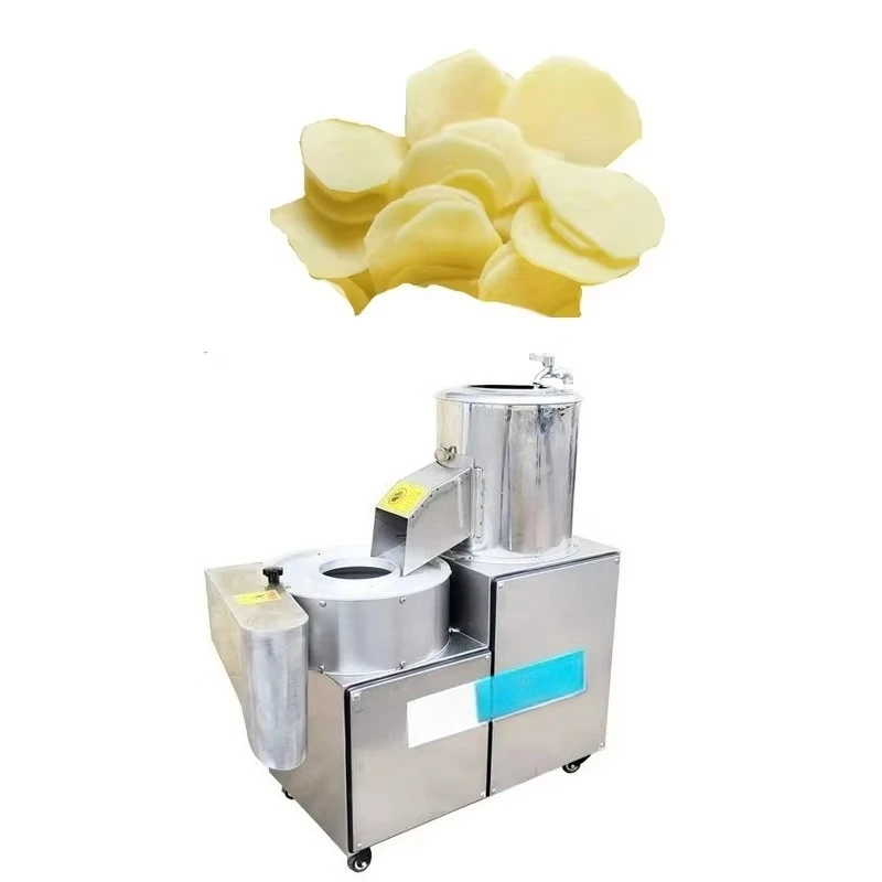 Potatoes Fries Chips Strip Cut Peel French Fry Slicer Washing Potato Peeling and Cutting Machine Sweet Provided 220v