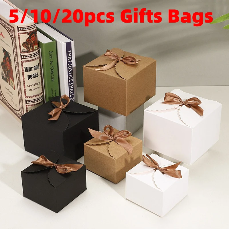 5-20 шт. подарочные коробки, картонные коробки, упаковка, ретро-бумага, подарки, свадебная коробка конфет, коробки для подарков на день рождения, Рождество