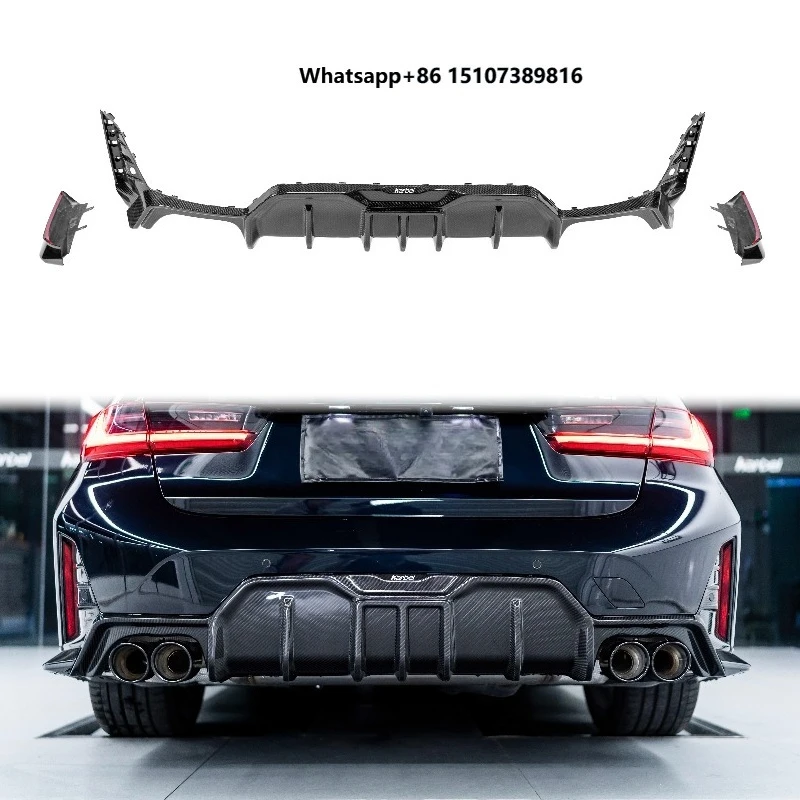 Karbel Diffuser Kb Dry Carbon Fiber Black  Cmst No Led Cmst  Rear Bumper Lip Diffuser for the 3 Series G20 G28 LCI 2020-2026