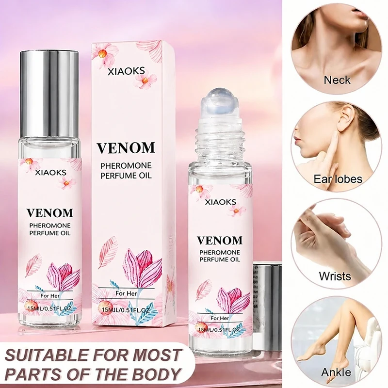 Women's Pheromone Roll-On Perfume Essential Oil, Long-Lasting Fruity Floral Scent, Suitable for Couples to Carry on Dates, Alcohol-Free; Roll-On Design, Gentle and Non-Irritating, a Walking Dopamine Enhancer, Enhances Charm and Attracts the Opposite Sex; Suitable for Sensitive Skin, Can Be Used Day and Night, Ideal as a Holiday Gift, and the First Choice for Various Special Occasions Like Dates and Parties view 2