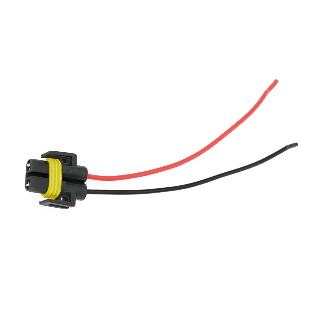 12V-24V Headlight Harness Socket Headlight Replace 2Pcs Replacement 5.7 Inch Wiring Female Fog Light H11 H8 Nylon