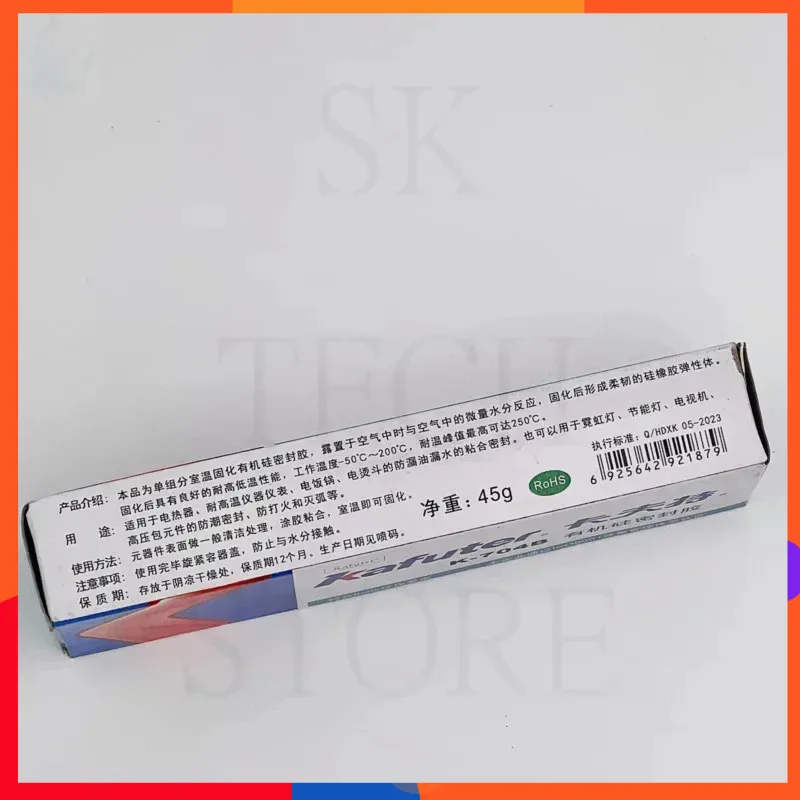 K-704B RTV gomma siliconica colla elettronica sigillante bianco nero Silicone trasparente Organosilicon colla adesiva Kafuter