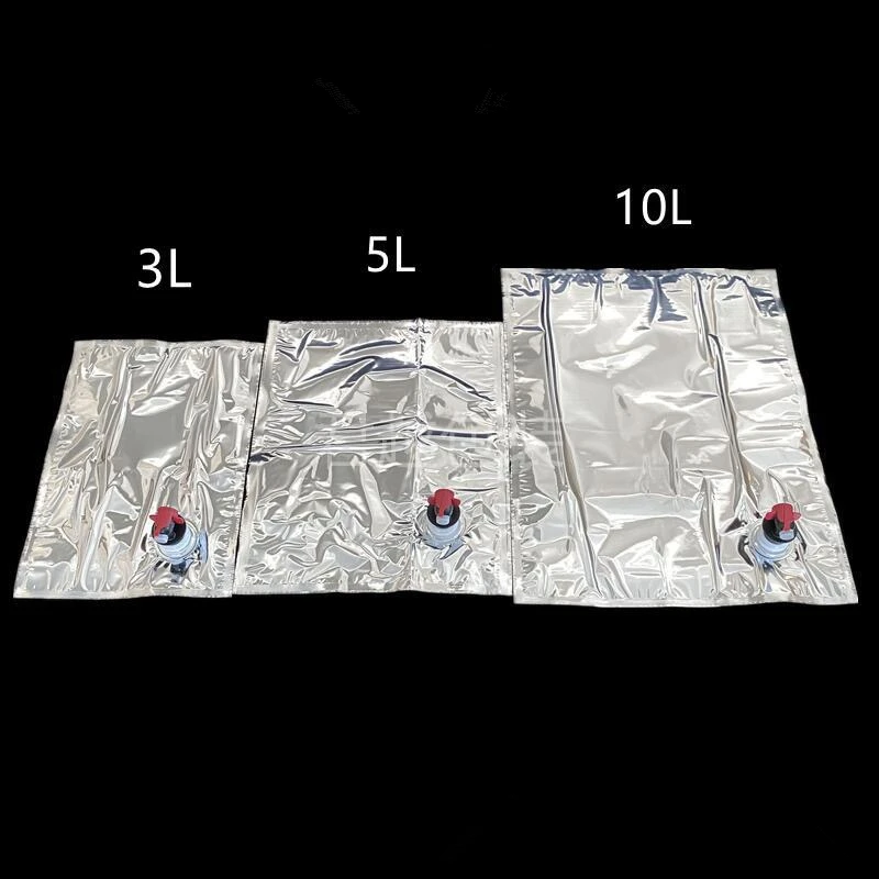 

10pcs Red Wine Bag Aluminum Foil Large 3/5/10L with Valve Water Liquid Seal Storage Beer Drinks Business Transport Packaging Bag