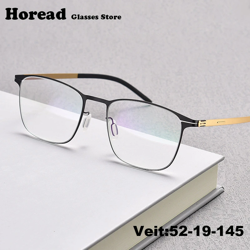 

Men Business Square Glasses Frame Germany Brand VEIT Light Weight 7.5g Fashion Vintage Eyeglasses Quality Thin Eyewear Spectacle