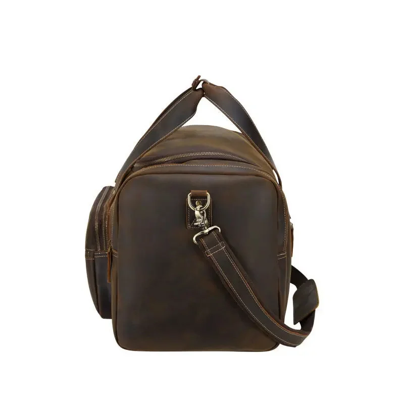 Maheu Grote Reistas Echt Lederen Vintage Stijl Bagage S Mannen Mannelijke Duffle S Reizen Weekender S Voor Man