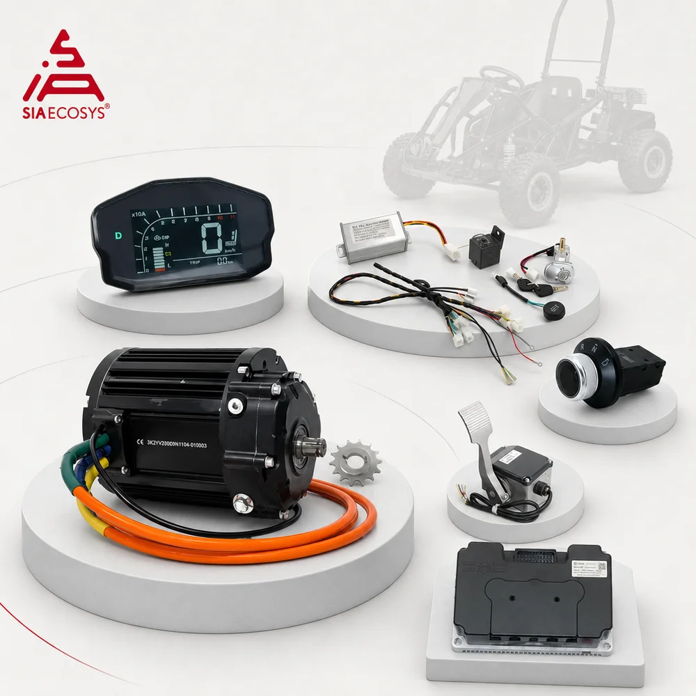 QSMOTOR 4KW QS138 V3 Mid Drive Motor 90H 7200RPM Geared 1:2.35 with FarDriver ND72680 350A 680A Controller for Go-Kart Kit