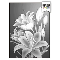 New Beautiful Lily Flower 3d Relief Folder And Mold For Diy Making Greeting Cards, Paper Scrapbooks, Stamp Free Metal Cutting Mo