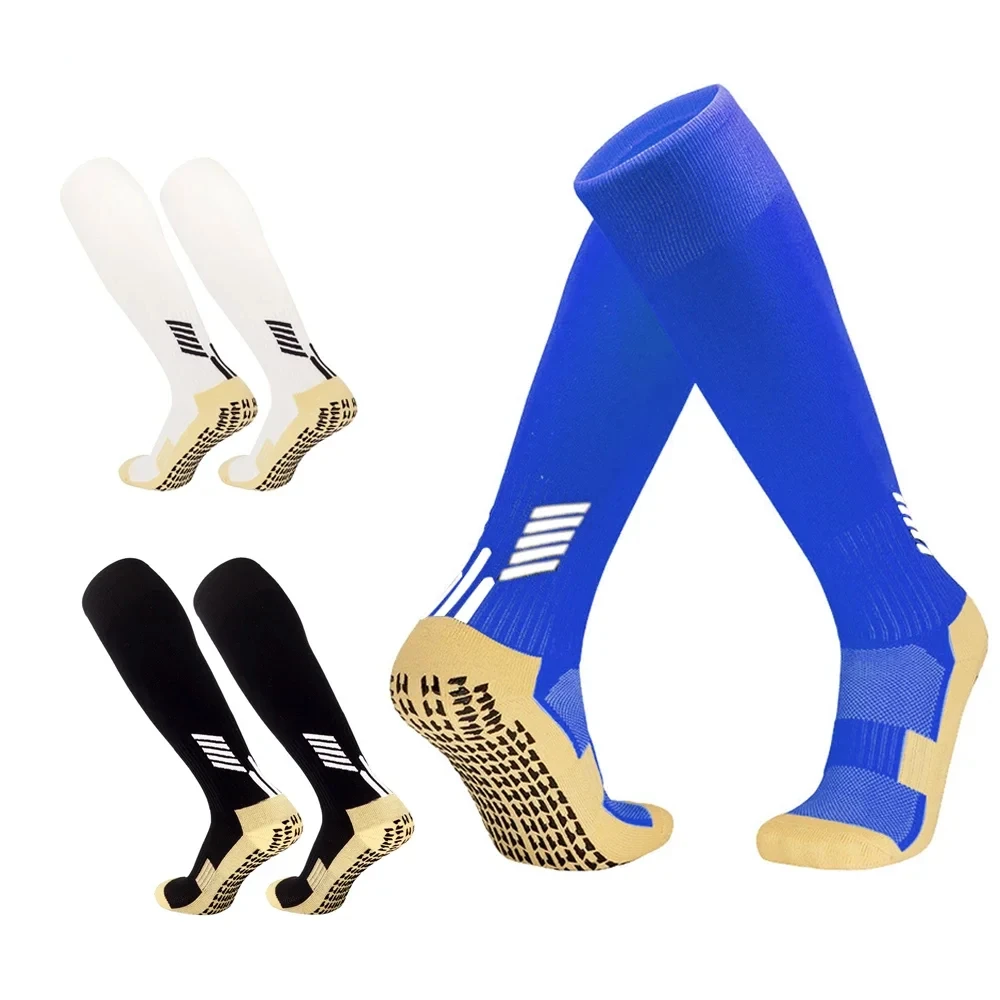 

1 пара противоскользящих носков, спортивные компрессионные носки для взрослых и детей, футбольные носки с резиновой ручкой, спортивные гольфы для спортзала