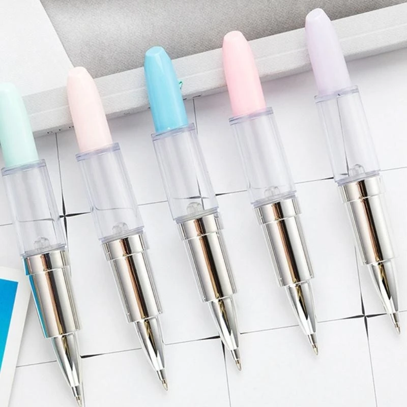 6 قطع قلم حبر جاف على شكل أحمر الشفاه، ناعم في الكتابة، قلم كتابة مبتكر لحفلات الزفاف وأعياد الميلاد #5