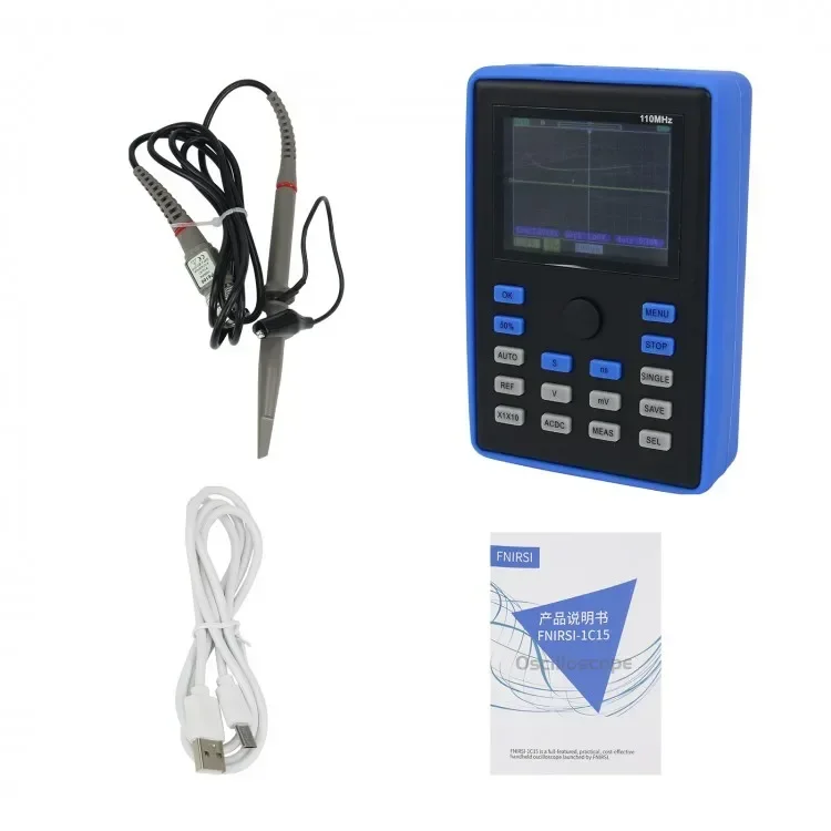 

2026 DSO1C15 2.4" Screen 500 MS/s Sampling Rate 110MHz Analog Bandwidth Handheld Digital Oscilloscope