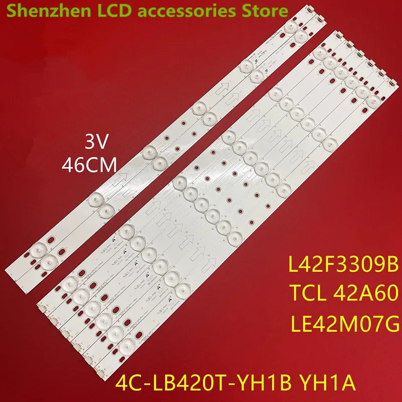 ل TCL 42E10 BD420E32-0601A/0601B-01 4C-LB420T-HQ2A/HQ2B 100% جديد LED الخلفية قطاع 6LED 46 سنتيمتر 3 فولت