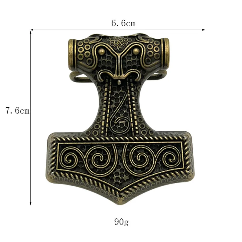 Fibbia per cintura Viking Thor's Hammer in stile occidentale europeo e americano