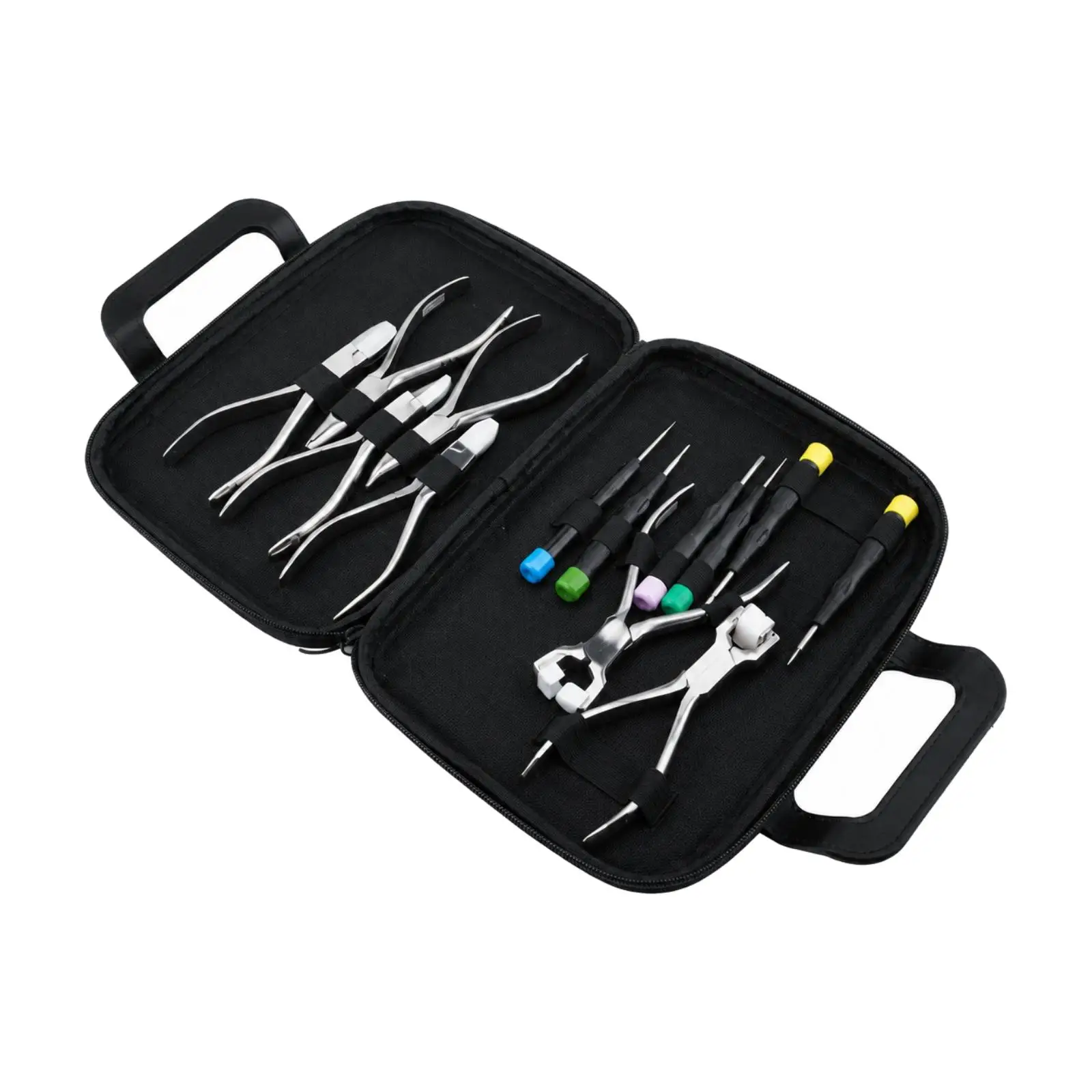 Eyeglass Repair Tool Kit with Zippered Carrying Case Compact Portable Eyeglass Repair Tool Set Lightweight Organized