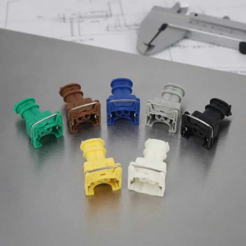 Auto Fuel Injector Connectors Sturdy Plastic Shell Anti-corrosion Universal Compatible for Most Vehicle Model Engine Parts