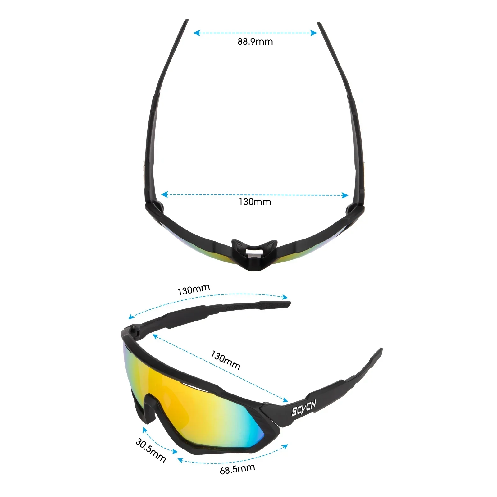 Scvcn-New Style Photochromic Sport Cycling Glasses Bicycle Eyewear Mountain Bike Cycl Goggles UV400 MTB Road Sunglasses for Men