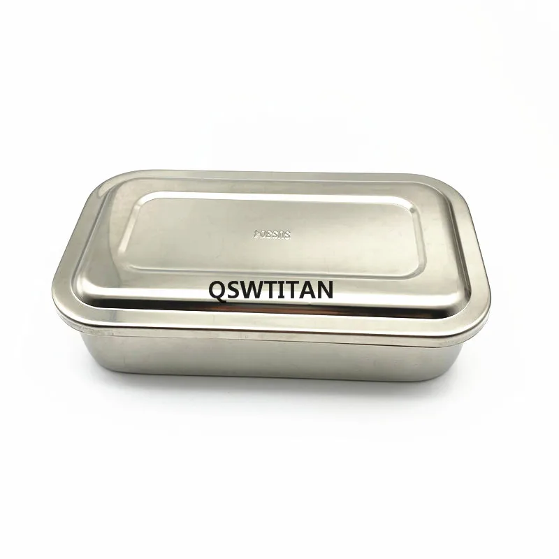 304 thick Stainless steel Sterilization tray box square plate without hole cover dental surgical instruments