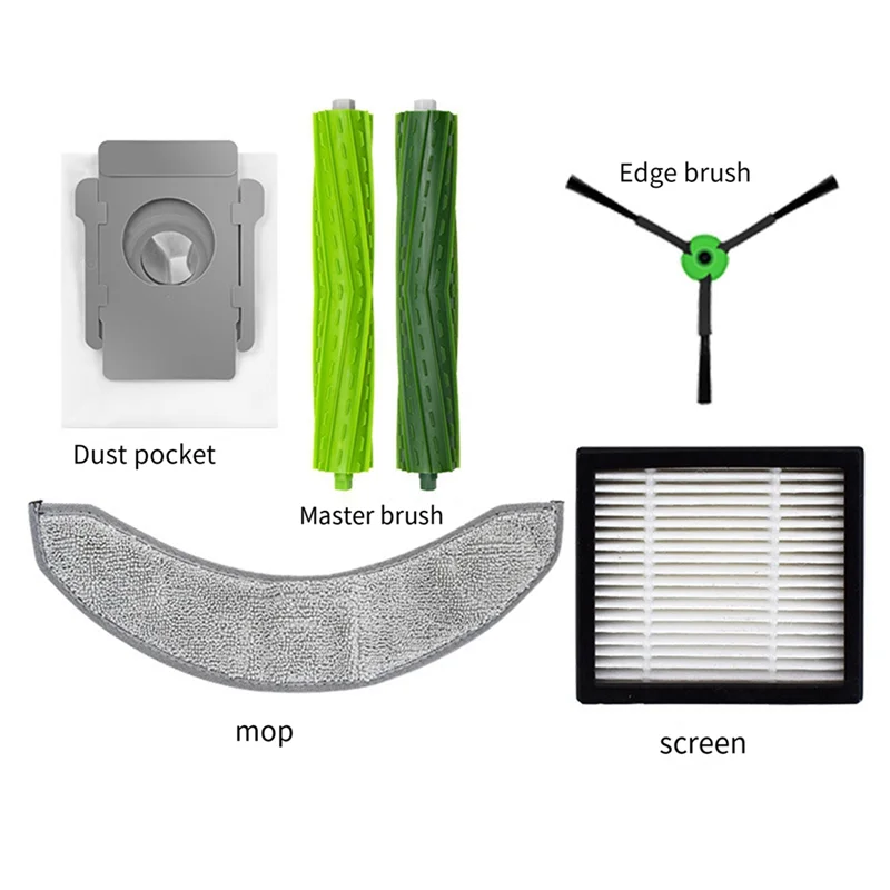 MENGAPA-untuk Irobot Roomba Combo J7/J7 +/J9 +/10MAX Pengganti Penyedot Debu Sikat Sisi Utama Kain Pel Filter Hepa