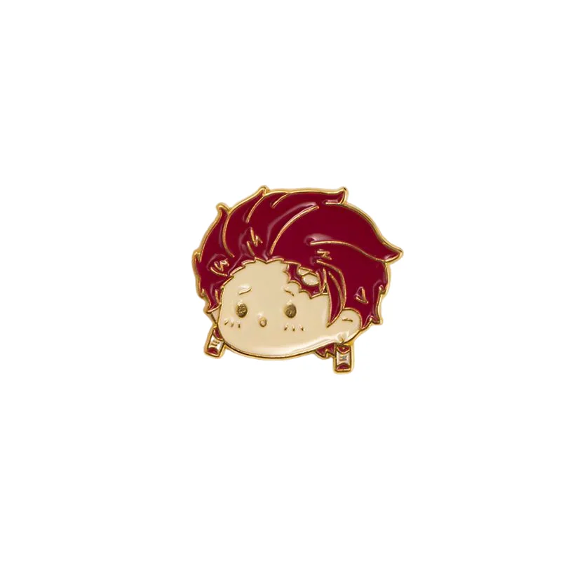 

Demon Slayer Medal Kamado Tanjirou Akaza Brooch Peripheral Decoration New Exquisite Hot Sale Creative Cartoon Animation Children