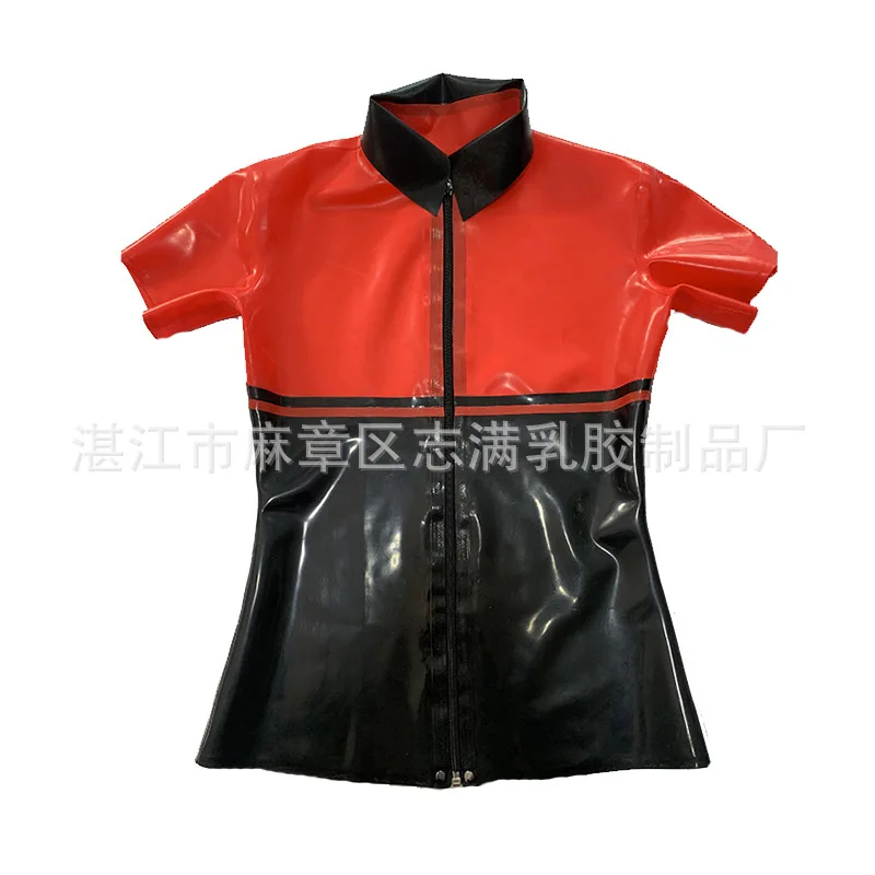 

Malaysia Imported Latex Natural Latex Clothing Men's and Women's Fashion Latex Clothing T-shirt Factory Wholesale Can Be Customi