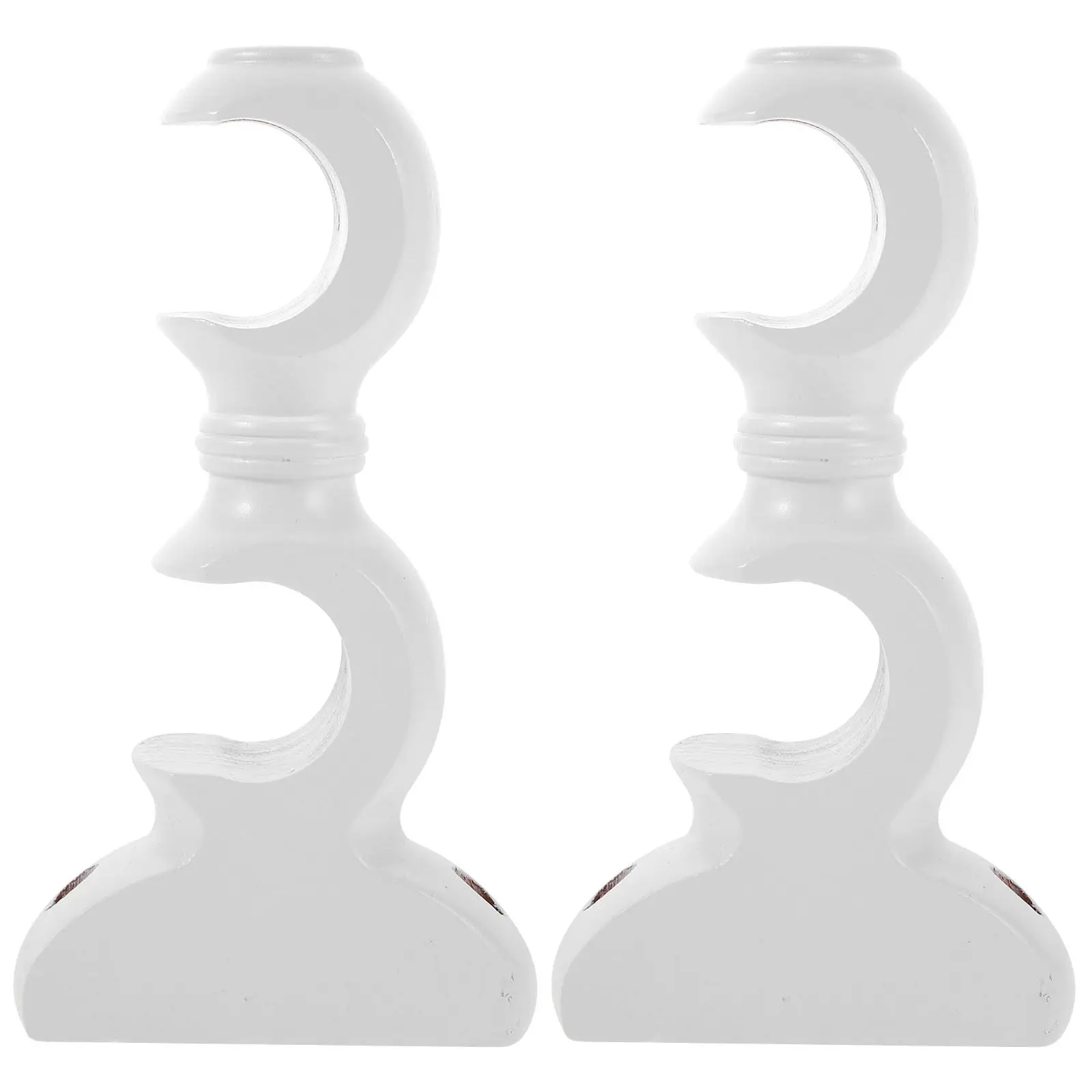 2Pcs Wooden Curtain Rod Brackets Wall-Mounted Support Holders Inner Dia 29Mm Robust Curtain Rod Mounting Hardware for Bathroom