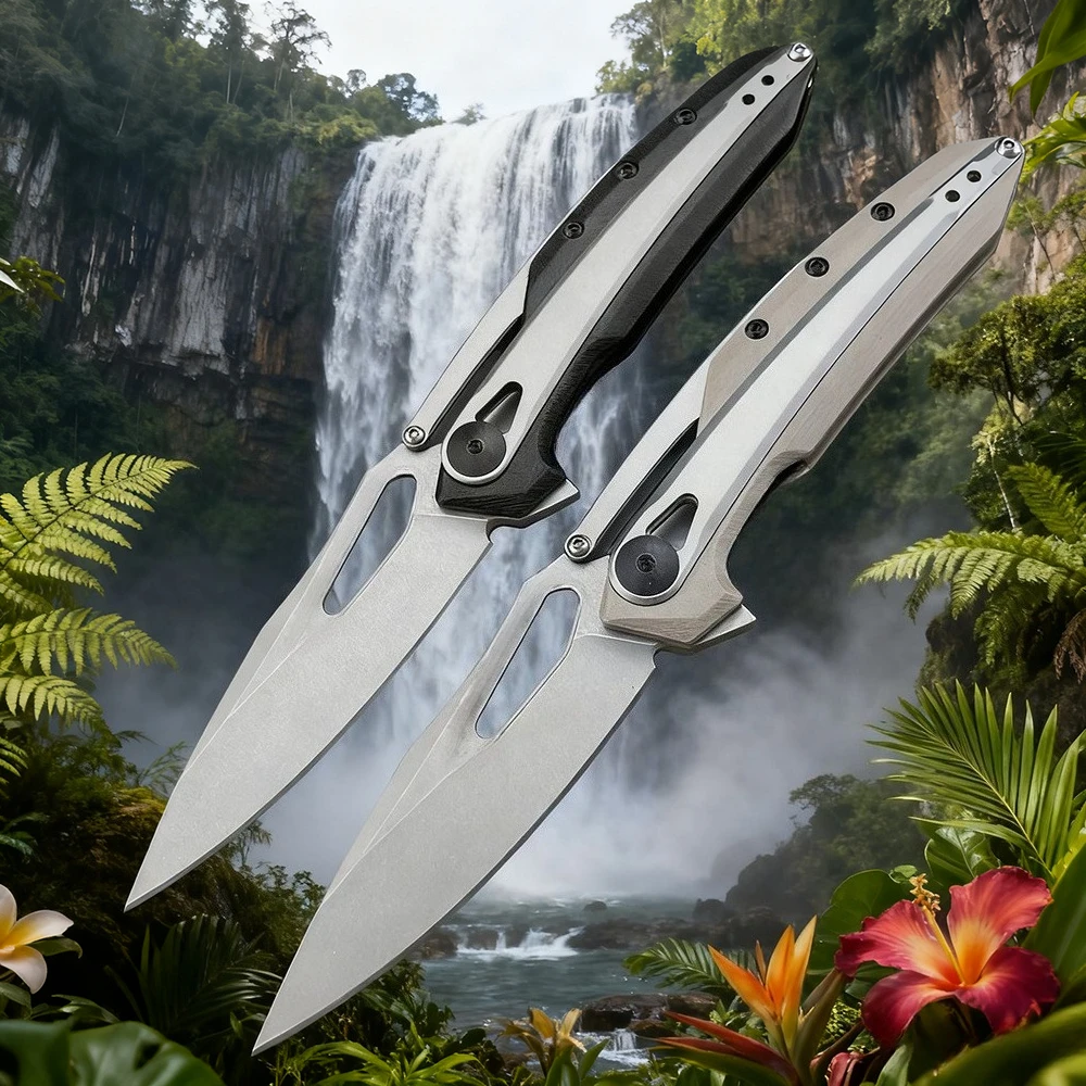 0990 التخييم في الهواء الطلق D2 شفرة سكين جيب فائدة البرية مغامرة سكين للفرد المحمولة EDC أدوات إنقاذ سكين