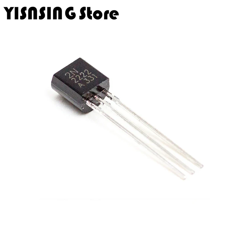 10 Uds 2N2222A transistor triodo en línea transistores de conmutación NPN TO-92 0.6A 30V NPN 2N2222