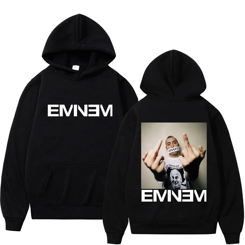 

Hot Rapper Eminem Graphic Print Hoodie Men's Women's Trend Hip Hop Hooded Sweatshirts High Quality Fashion Oversized Pullovers