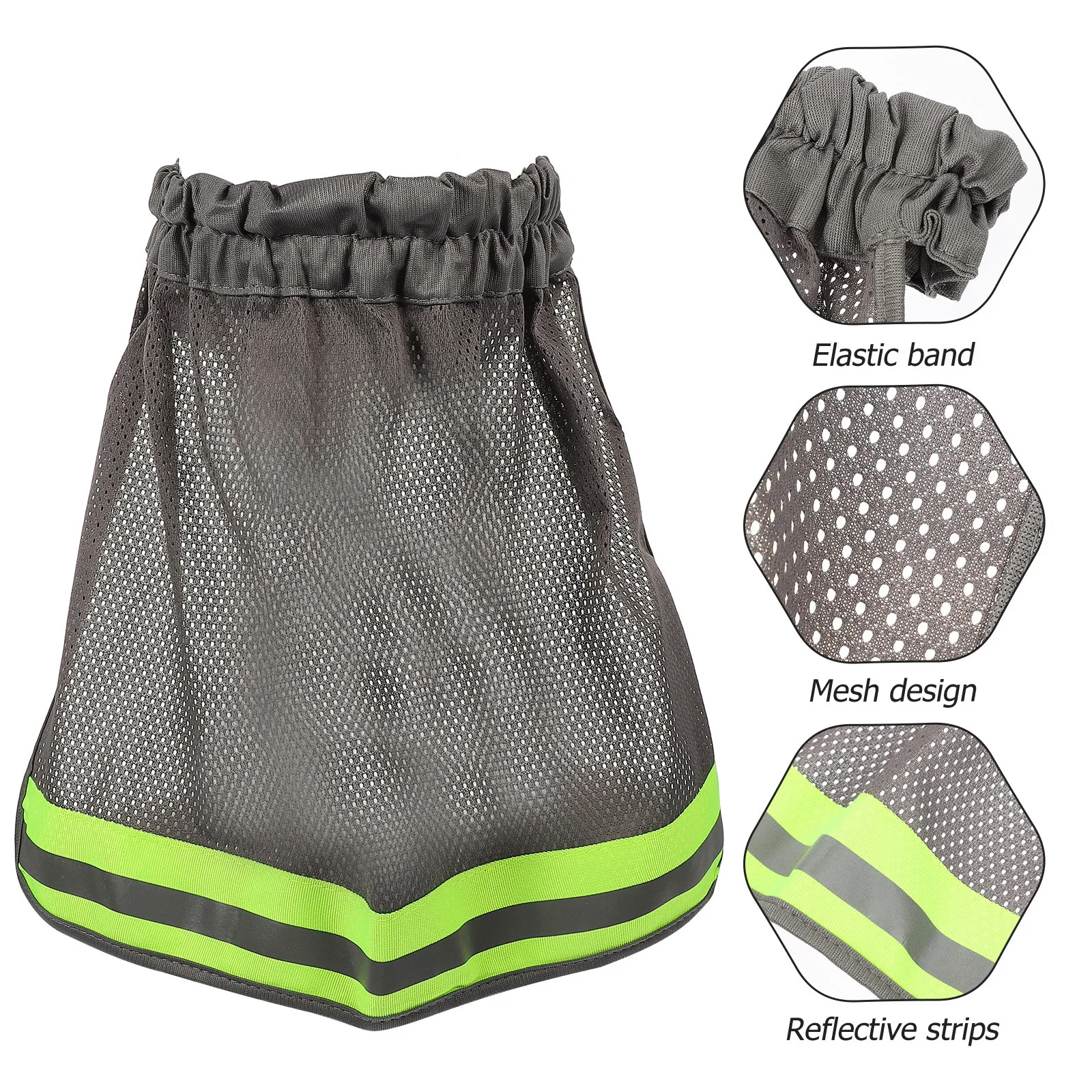 

Hard Hat Neck Shade Reflective Polyester Material Breathable Hard Hat Sun Shade Outdoor Construction Safety Visor