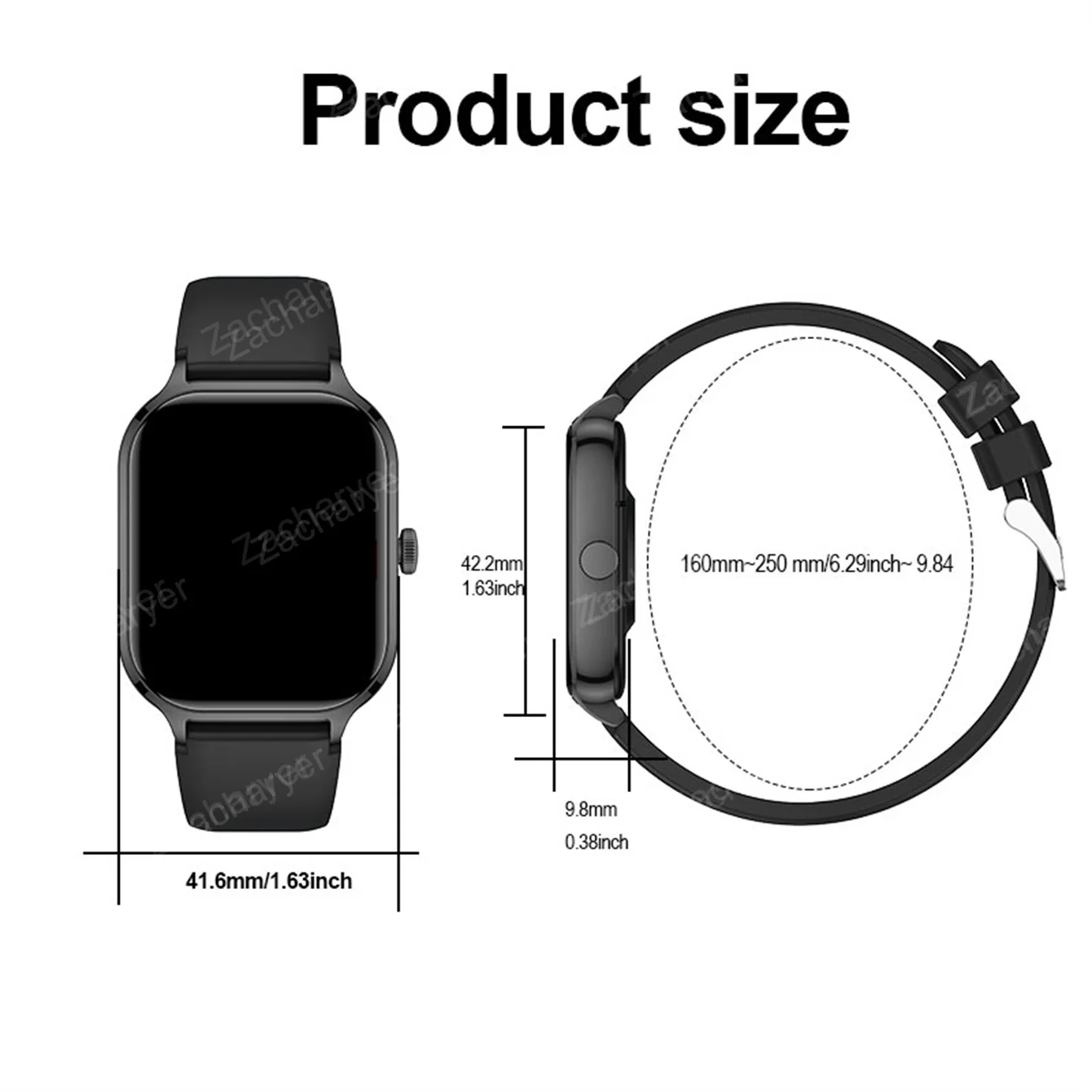 Smart watch, wireless calling /dial, multi -Sport mode, calling reminder and rejection, SMS reminder,for iPhone/Andriod