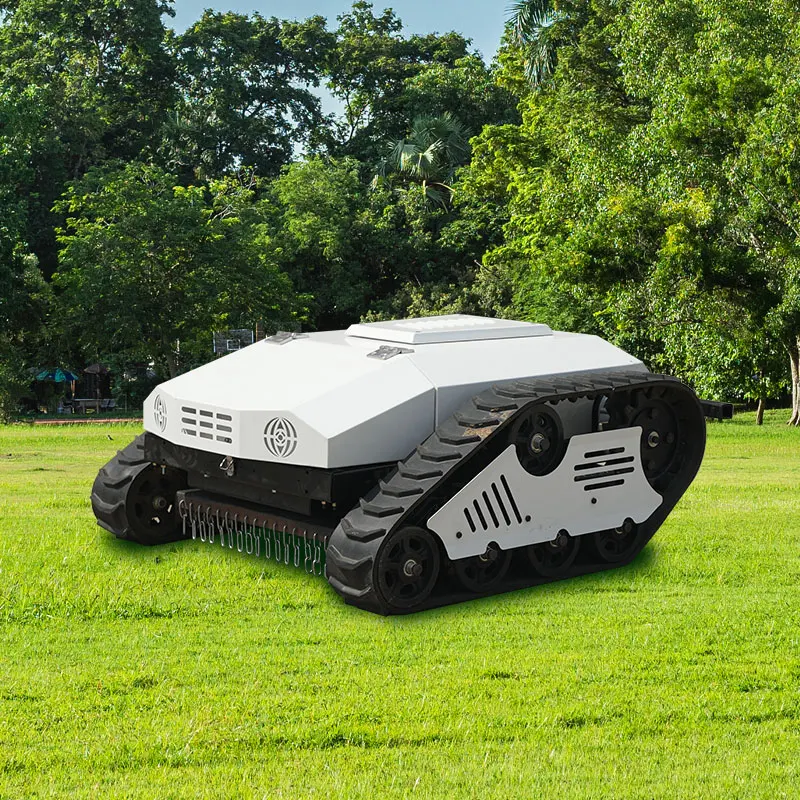 Robot Lawn Mower with Snow Blower Attachment for 4 Seasons Use in Mountain Cabins Robot Lawn Mower with Snow Blower