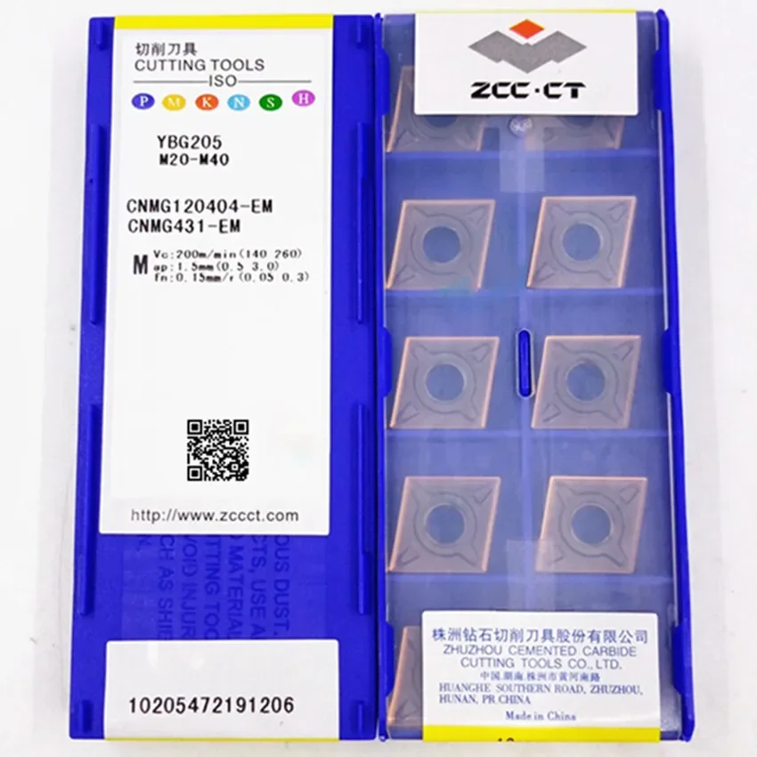 

CNMG120404-EM YBG205/CNMG120408-EM YBG205/CNMG120412-EM YBG205 CNMG431 CNMG432 CNMG433 ZCC.CT CNC carbide inserts For M20-M40
