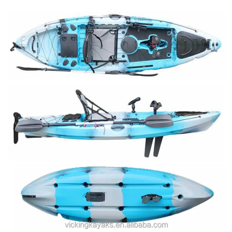 Single Seat One Person Sit on Top Fishing Kayak Fishing Kayak Boat for Sales with Pedal Drive 10.5ft PE CE Certificate Canoa VK