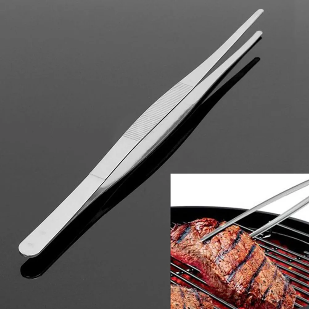 

Food Tongs Fishbone Clip BBQ Clamps Small Clips Steak Stainless Steel Serving Tweezers Kitchen Gadget Cooking