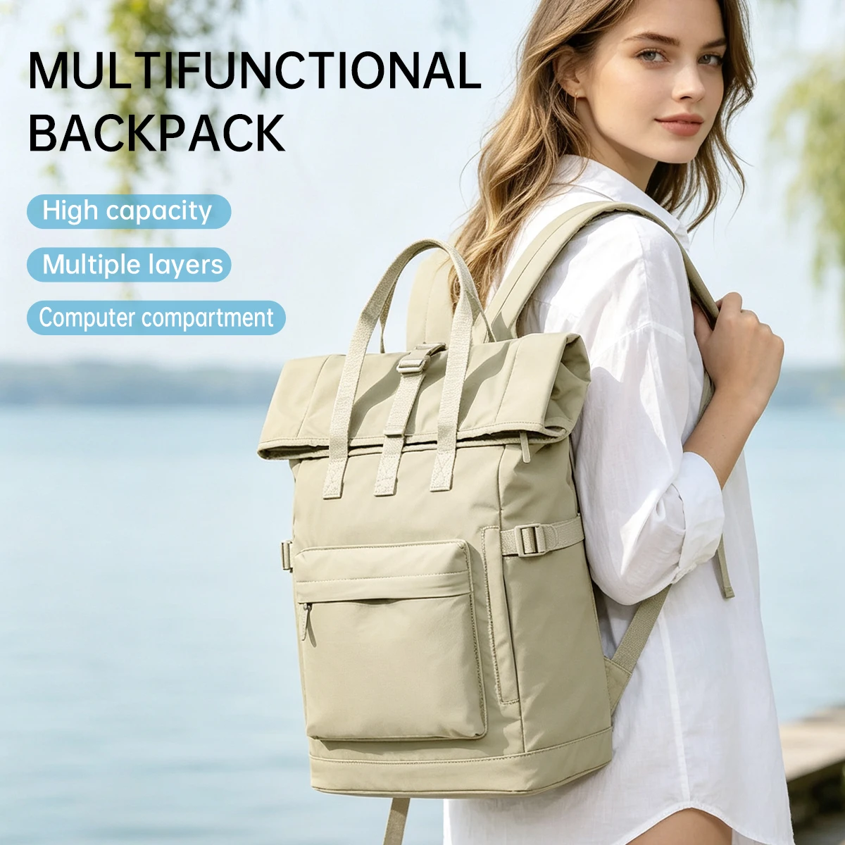 Travel Backpack, Short-Distance Travel Backpack, Lightweight Carry-On Bag, No Checked Baggage Required, 20L Travel Bag, Large Capacity, 17inch Computer Student Backpacks