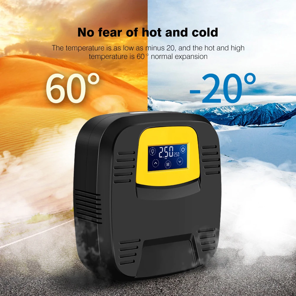 Portable Automobile Air Compressor Digital Tire Inflation Pump LED Lamp Tire Compression Pump Compressor For Car Motorcy Bike
