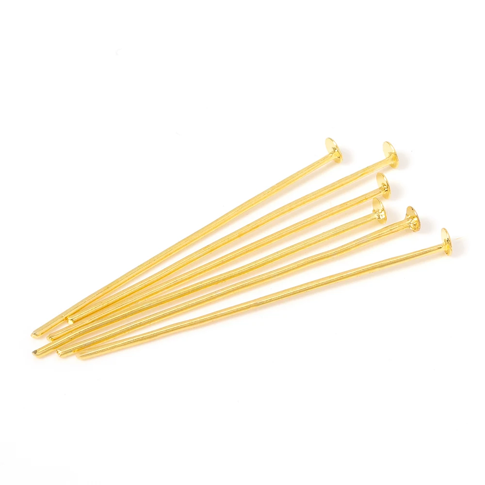 200pcs/bag 18-70mm Flat Head Pins Headpins Accessories for Jewelry  Findings Brooch Making DIY Gold Chain Components Supplies