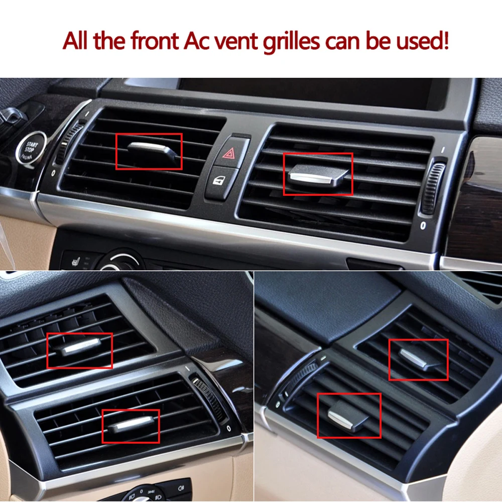 Front Rear Fresh Air Conditioning AC Vent Grille Slider Clip Repair Kit For BMW X5 X6 E70 E71 E72 2007-2014