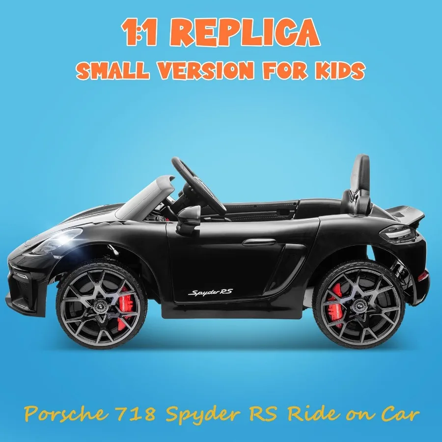 リモコン付き子供用電動乗用車、幼児向け12V乗用玩具、トレーラーホイール付き電動車両