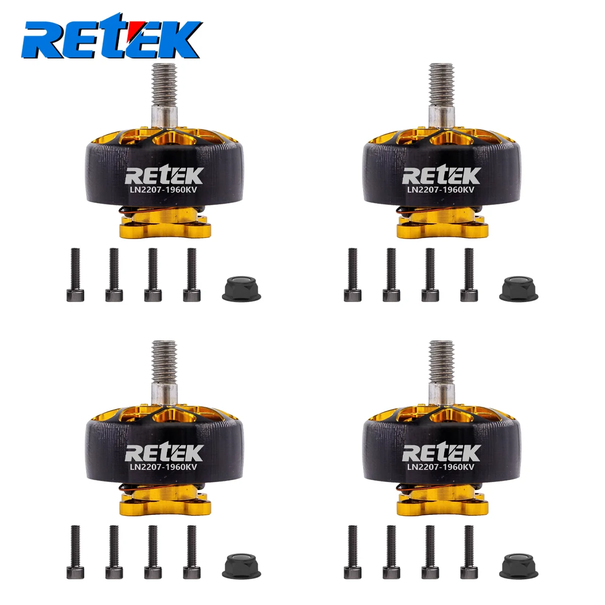 4 Stück RETEK LN2207 4S-6S 1960KV 2300KV Bürstenloser Motor für FPV Racing RC Drone DIY-Teile