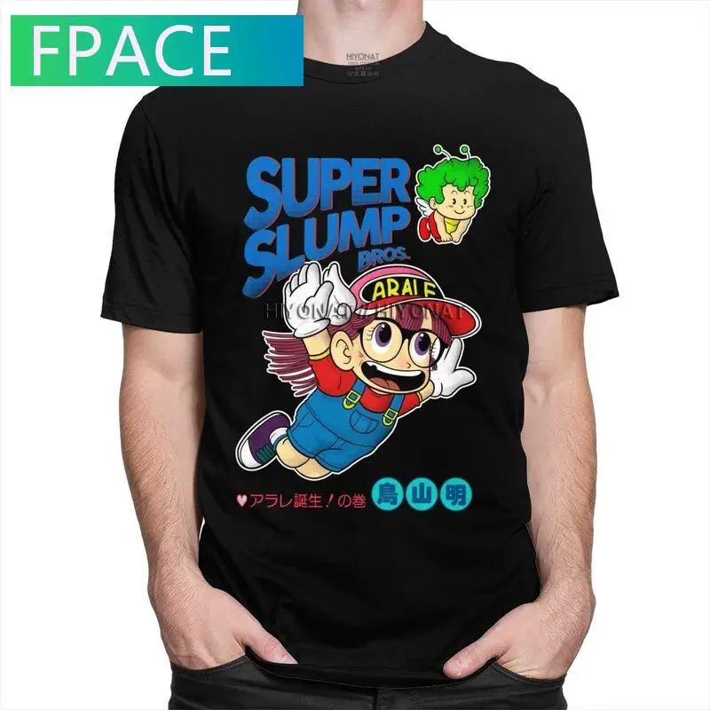 Super Slump Arale T Shirt Men Cotton Tshirt Handsome Tee Tops Short Sleeved Japanese Anime Manga Dr Slump T-shirt Clothing Gift