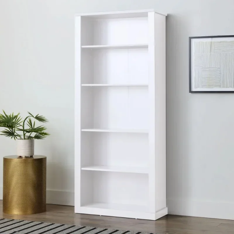 Mayview Five Shelf Standard Bookcase, White