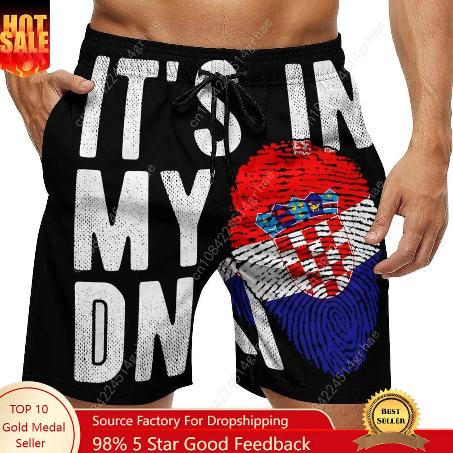 

Croatia Flag Croatian Shorts Mans Beach Short Pants Casual Board Shorts Fashion Clothes