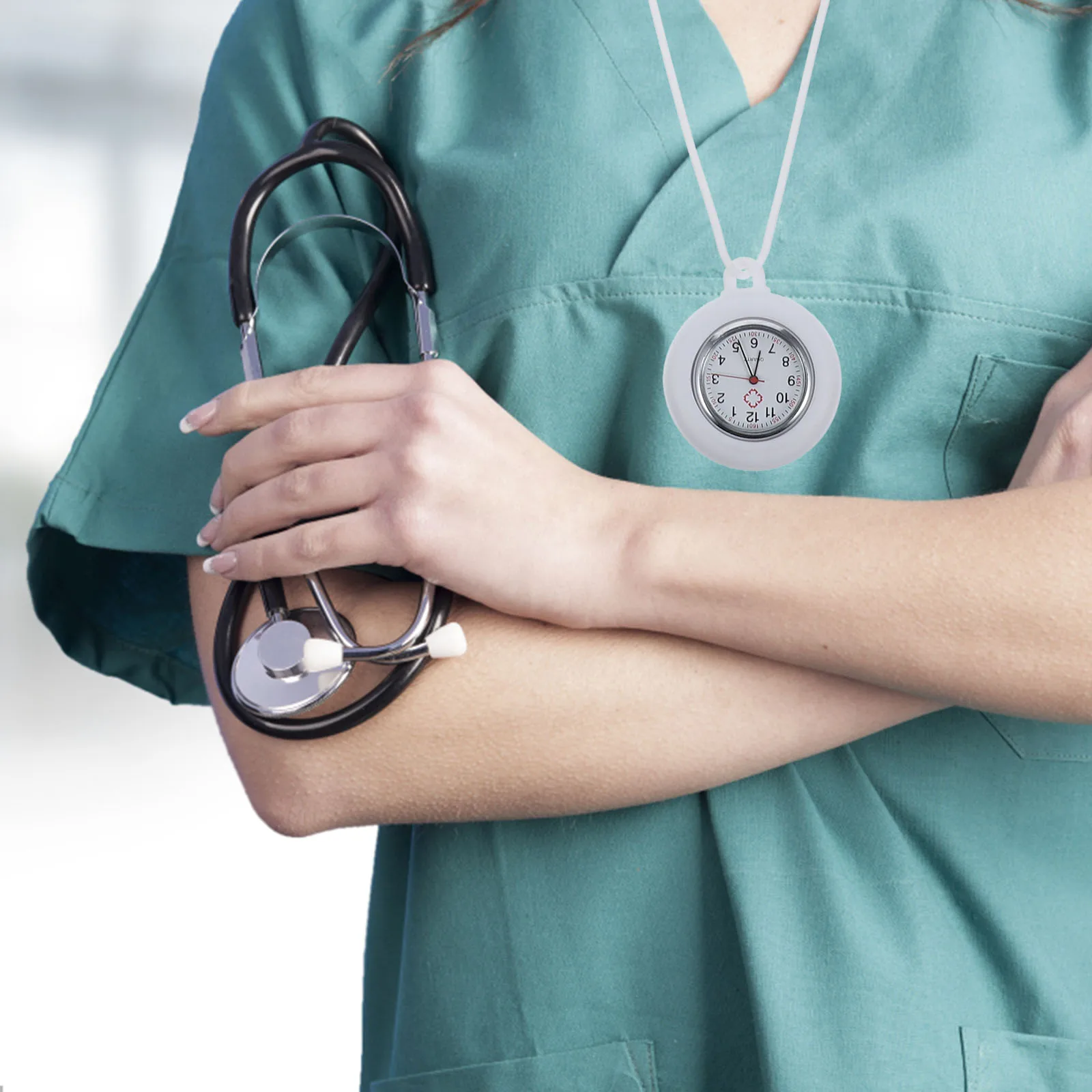 ممرضة جيب سيليكون معلقة فوب ملحق طبي دائم خفيفة الوزن العملي المحمولة ممرضة ساعة الملابس الديكور