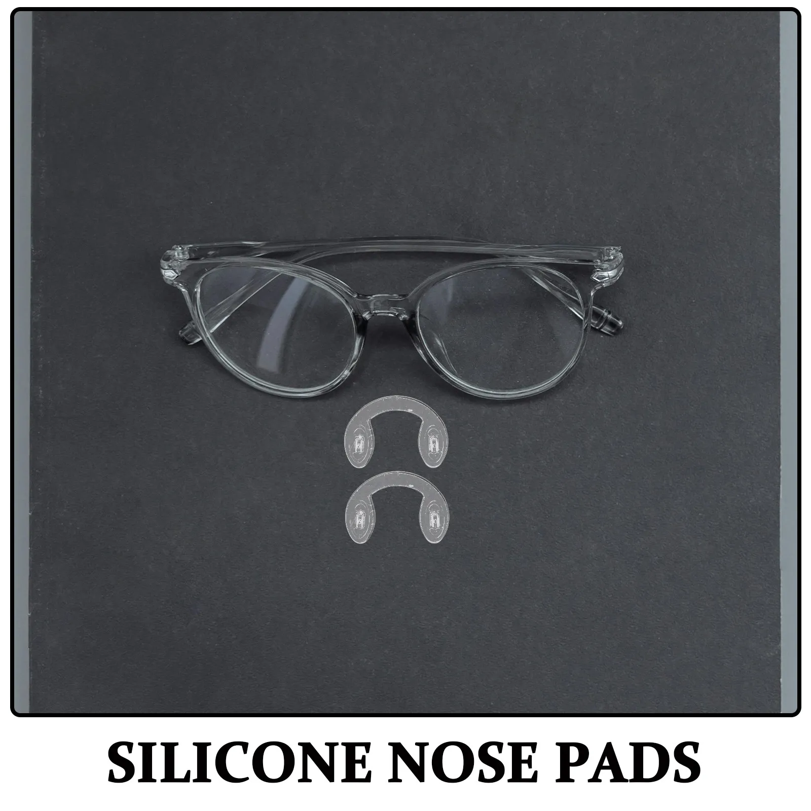6Pcs Soft Transparent U-Shaped Nose Pads Silicone Anti-Slip Nose Bridge Cushions for Extended Wear Glasses Sunglasses Optical