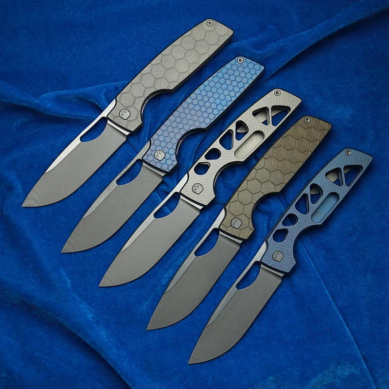LEMIFSHE cedar Flipper Titanium 154CM Steel Ceramic Bearings Pocket EDC Tool Camping Hunting Outdoor Folding Knife