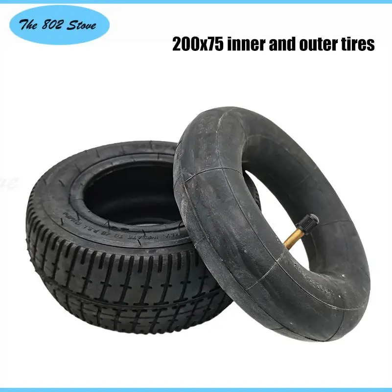 200x75 Reifen 8-Zoll Elektroroller Go-Kart Schlauchreifen-Set Gummireifen-Ersatz für Xiaomi M365 Ninebot Segway Scooter