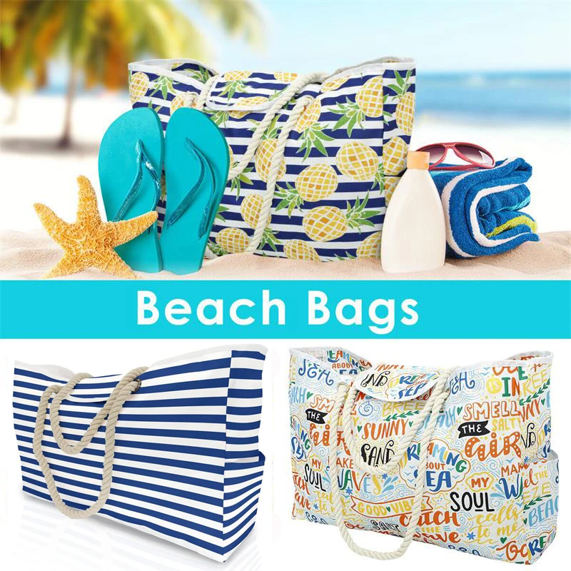 Large Size Waterproof Beach Bag Outdoor Travel Pool Bag Women Tote Shoulder Bag