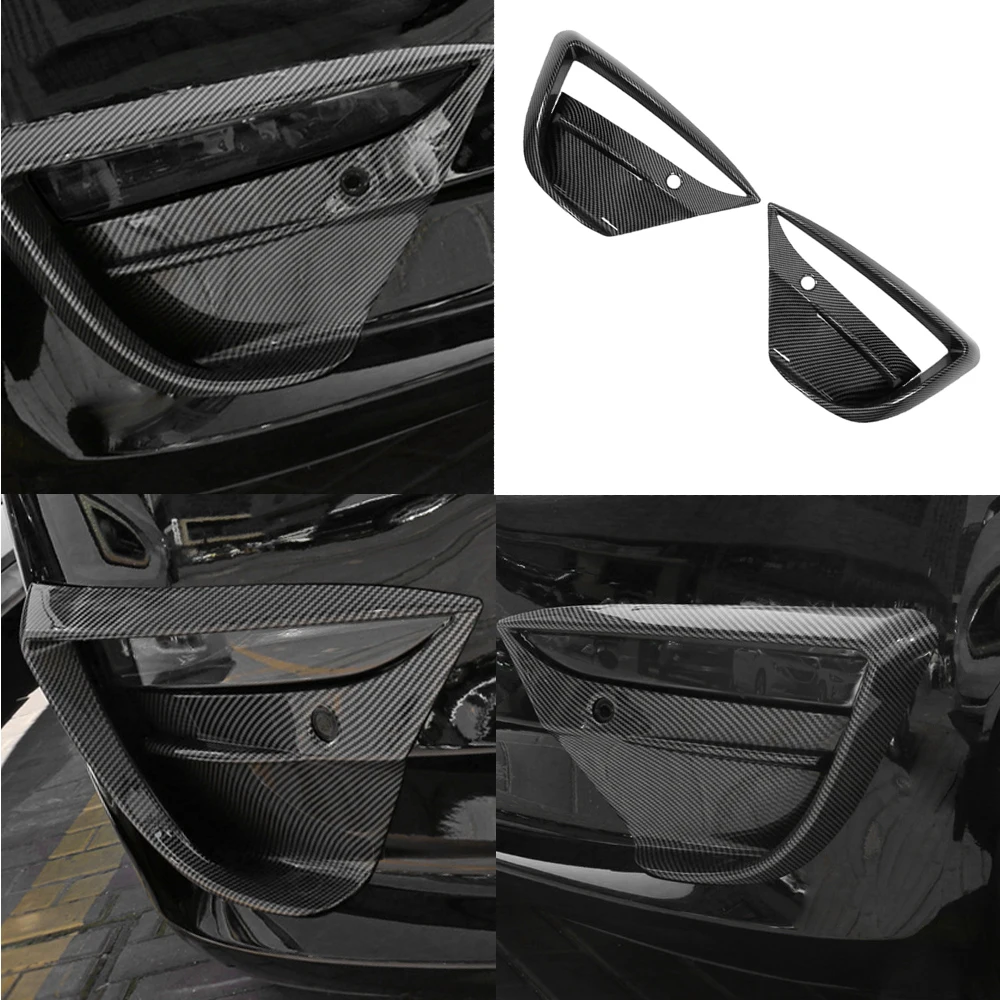 

Fog Lamp Spoiler Blade Trim Front Fog Light Eyebrow Cover for Tesla Model 3 2021-2023 Wind Knife Spoiler Knife Protective Frame
