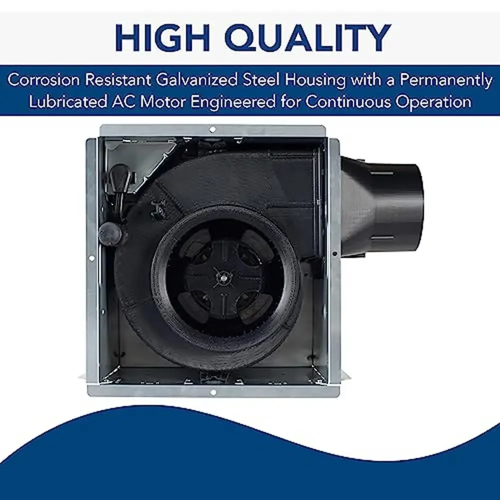 مروحة تهوية هادئة 80 CFM تركيب الحمام مروحة عادم قوية وفعالة مع تقنية المثبط TrueSeal مدرج UL